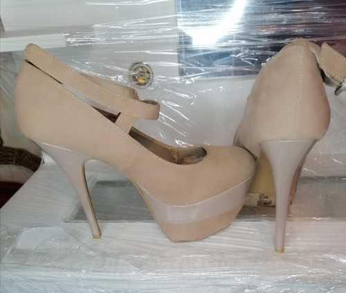 Zapatos De Tacón Alto16cm Beigetalla 10 Leer Descripción 