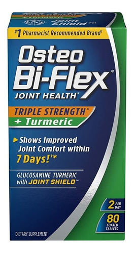 Osteo Bi-flex® Triple Fuerza + Cúrcuma, 80 tabletas