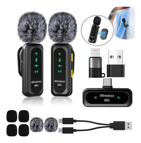 Microfono Lavalier Inalámbrico Para iPhone iPad Android K7