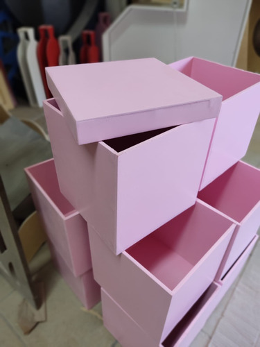 10 Caja Cubo Mdf 20 X 20 Pintada || Regalos | Flores | Kit