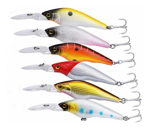 Señuelo Pesca Duro Minnow Crankbait Wobbler Carnada 9cm X 6