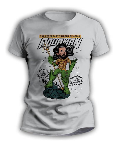 Remeras Infantiles Sublimadas Estampadas Comic Aquaman 7088