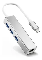 Comprar Adaptador Tipo C A Rj45 + 3 Puertos Usb 3.0 Mac Windows