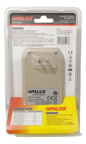 Cargador Batería Pila Recargable 9v/aa/aaa Ni-mh Ni-c Opalux