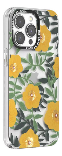 Protector Case Floreado C/ Brillos iPhone 15 Pro Max - Cover