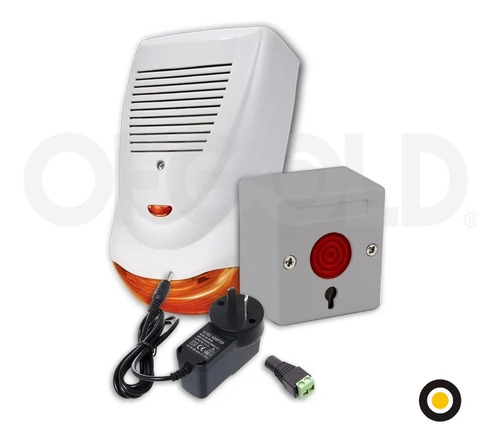 Alarma Con Sirenaexterior Boton De Pánico C/retencion+fuente