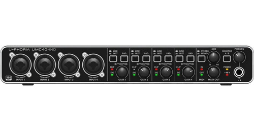 Imagem 2 de 4 de Interface De Áudio Usb Behringer Umc404 Hd U-phoria Umc404hd