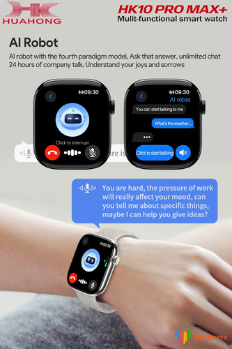Smartwatch Hk10 Promax + Plus Pantalla Amoled Robot Ai Album Y Musica Local 2gb Tws Compatible Con Android Y iPhone Reloj Inteligente