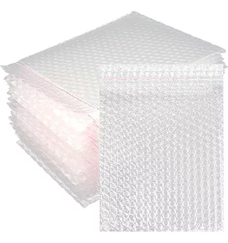 100 bolsas de burbujas transparentes de 7 x 8-1/4 pulgadas, bolsas de  burbujas autoadhesivas de doble pared para embalaje, mudanza, envío,  correo