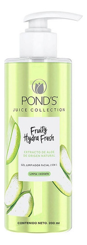 Pond's Gel Limpiador Facial Hydra Fresh Aloe, 200ml Tipo de piel Todo tipo de piel