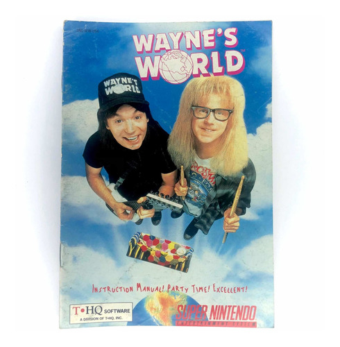 Waynes World - Manual Original De Super Nintendo