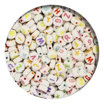 Comprar Miçanga Infantil Letras Alfabeto 500 Pçs Pu002F Pulseira Colar Cor Branca Com Letras Coloridas