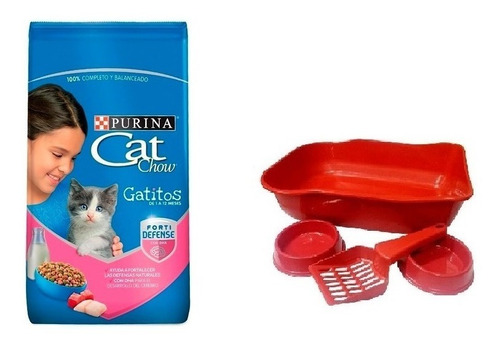 Cat Chow Gatito 15k + Kit Sanitario + Envio Gratis