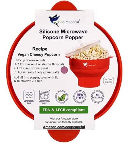 Recipiente Plegable De Silicona Para Palomitas De Maíz Para