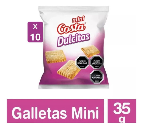 Galleta Costa Mini Dulcitas 35gr Pack X10 - Colaciones