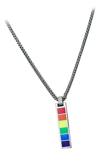 Chic Gay Lgbt Paz Arcoíris Colgante Collar Cadena Boda