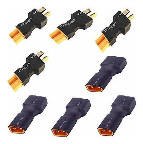 4 Pares Sin Cable Deans-t Enchufe Conector Hembra Macho A Xt