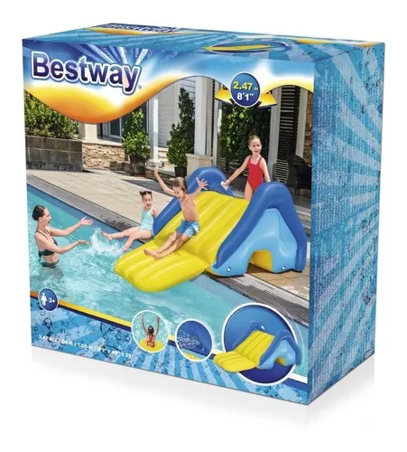 Piscina Infantil Doble Con Bolas, Tobogan y Mini Juegos 295x190 cm. - BigMat