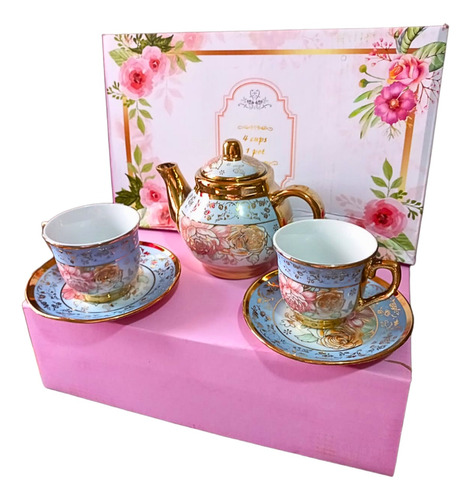 Juego De Té De Porcelana Fina Set Chico 5 Piezas Calidad