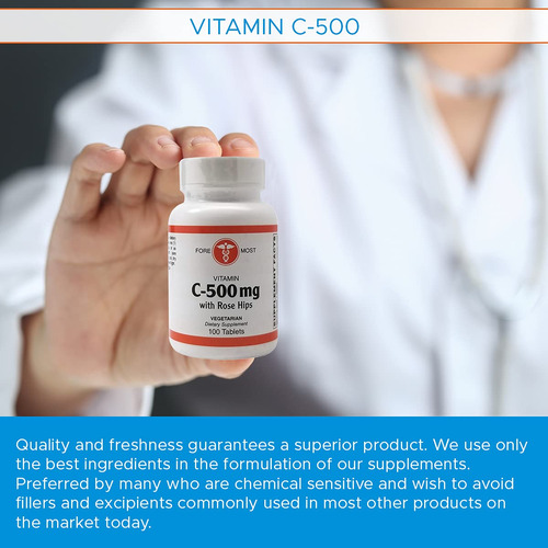 Holistic Health Vitamina C 500mg Con Escaramujo 100 Tabletas