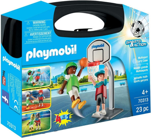 Imagen 1 de 7 de Playmobil 70313 Sports & Action Maletin De Deportes 4 En 1