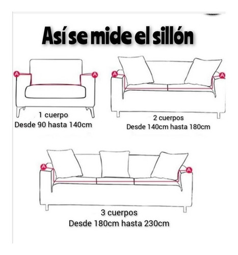 Funda Para Sofa Cubre Sillon 2 Cuerpo Espandex Con Diseño