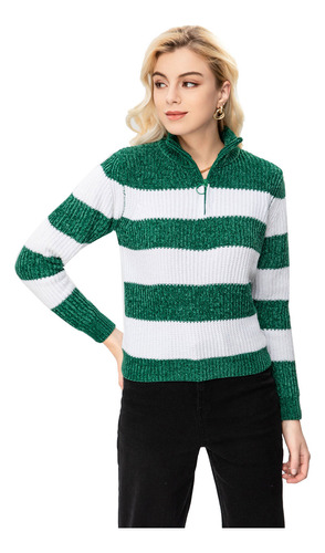 Sweater Rayas Verde Mujer Fashion´s Park