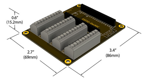 Kit De Escudo Terminales Compatible Con Esp32 Devkitc