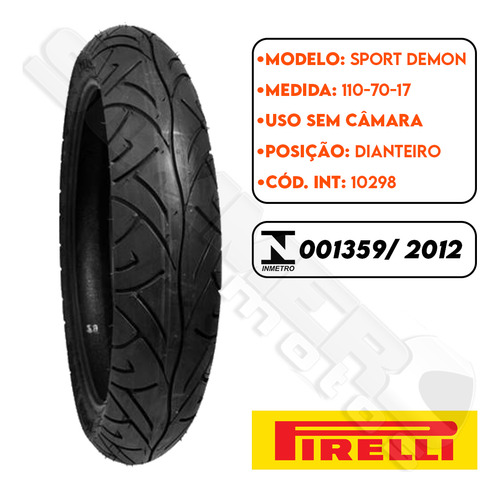 Par Pneu Next 250 110-70-17 + 140-70-17 (+largo) Pirelli