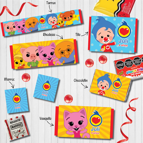 Kit Imprimible Personalizado Payaso Plim Plim Cumple Candy