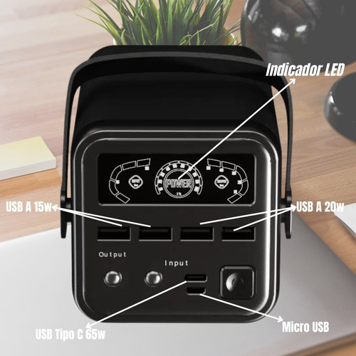 Imagen 6 de 10 de Power Bank 60,000 Mah Bateria Portatil Compacta Carga Rapida