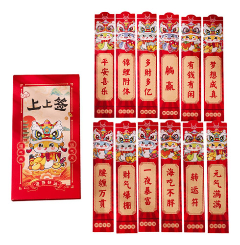 12pçs Envelopes Vermelhos Festival Lunar Tradicional