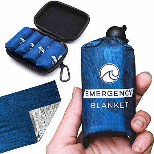 Oceas Outdoor Mylar Emergency Blankets - 4 Pack Of Extra La