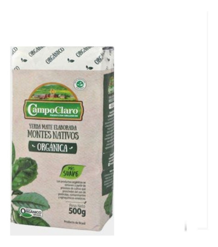 Yerba Mate Organica Campo Claro 500g Suave