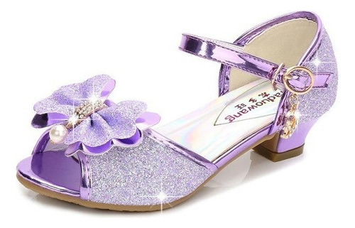 Talla 26-38 Princesa Zapatos De Cuero Niñas Sandalias De Tac