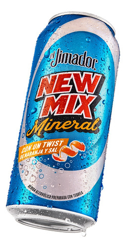 New Mix Mineral Naranja 473ml - Pack Con 24 Latas