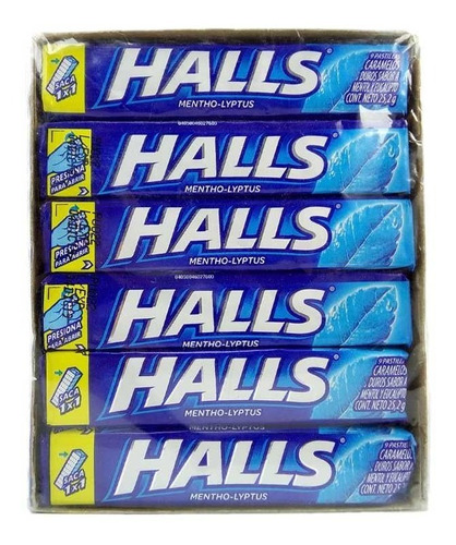 Mentas Halls -mentho Strong - Caja X 12 Und