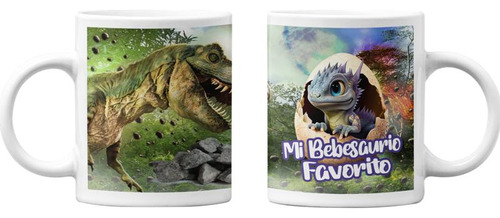 Tazones Tazas Blancas Mi Bebesaurio Favorito