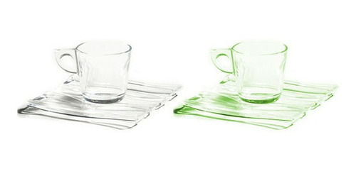 Set 2 Tazas Cafe Oyster Transparente M5662tr Omada F. Xavi