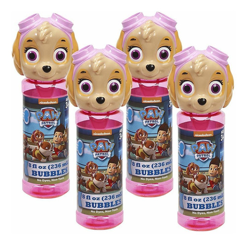 Little Kids Paw Patrol Skye 8 Oz Bubble Head Con Juego De Va