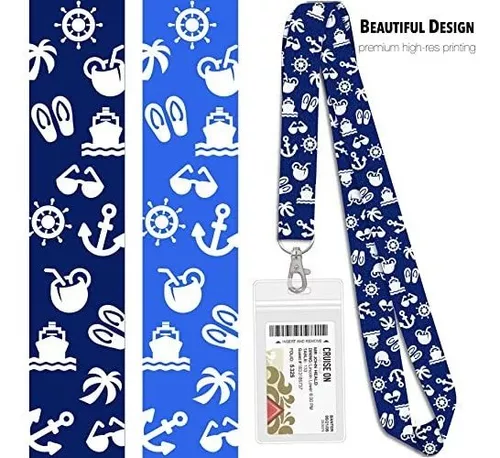 CUM15-PR31 - Cordon tour de cou, lanyard bleu roi - Cardalis