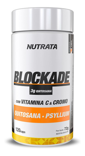 Blockade 120 Caps - Nutrata - Produto Bloqueador De Gordura Sabor Sem Sabor