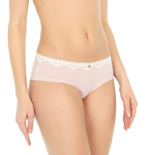 Panty Cheeky Algodón Con Encaje Dama Mujer Skiny 73427