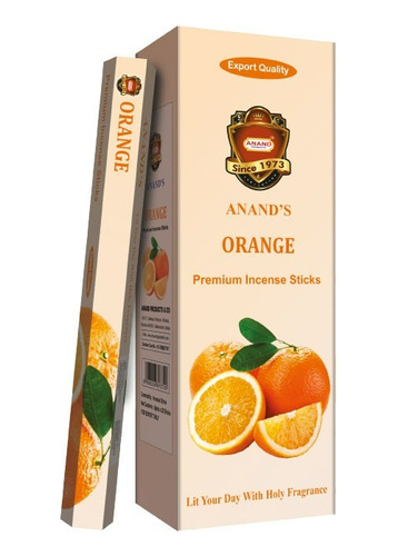 Mandarina 120 Varas Incienso Premium Anand Mayoreo