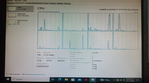 Elegante Y Rapido Cpu Asuspro Core I7 Ram 8 Gb Ssd 120 Gb (Reacondicionado)