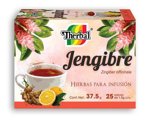 Therbal Té Jengibre 25 Sobres 1.5g C/u Hierbas Para Infusión