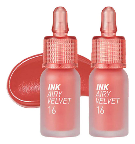 2 Tinta De Labios Ink Airy Velvet N°16 Favorite Orange Pink