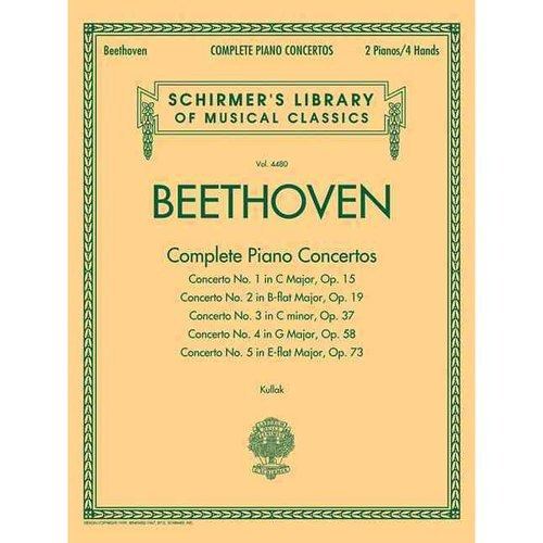 Libro Beethoven: Conciertos De Piano Completos: 2 Pianos 4