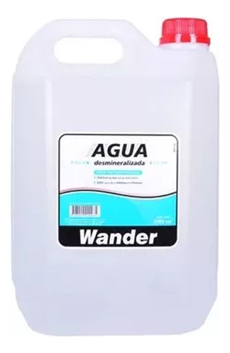 Agua Desmineralizada Wander X 5 Lts