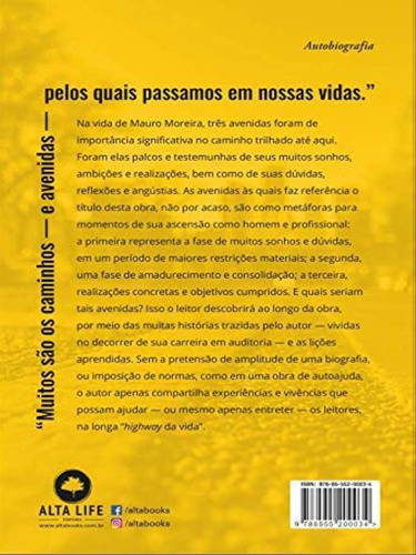 As Três Avenidas: Lições De Um Caminho Profissional, De Moreira, Mauro. Editora Alta Life, Capa Mole Em Português